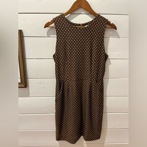 ANONYME navy & brown patterned dress size S